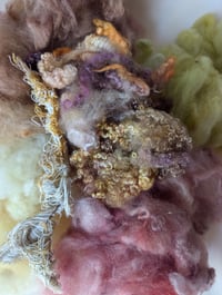 Image 1 of Gills - Mushroom Inspired Colorway fiber kit for blending, carding, felting, fiber arts