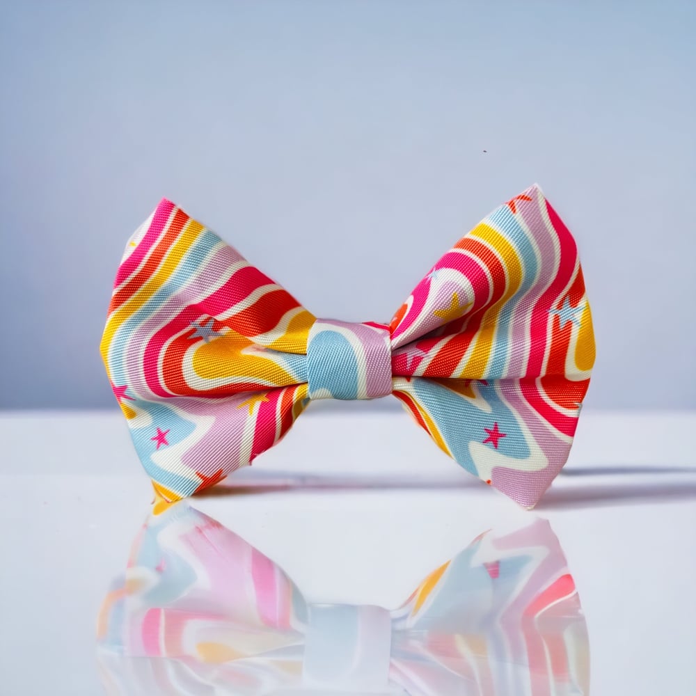 Image of Retro Stripes - Pet Bow Tie