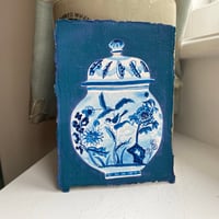 Image 1 of Ginger Jar with Bird in Landscape