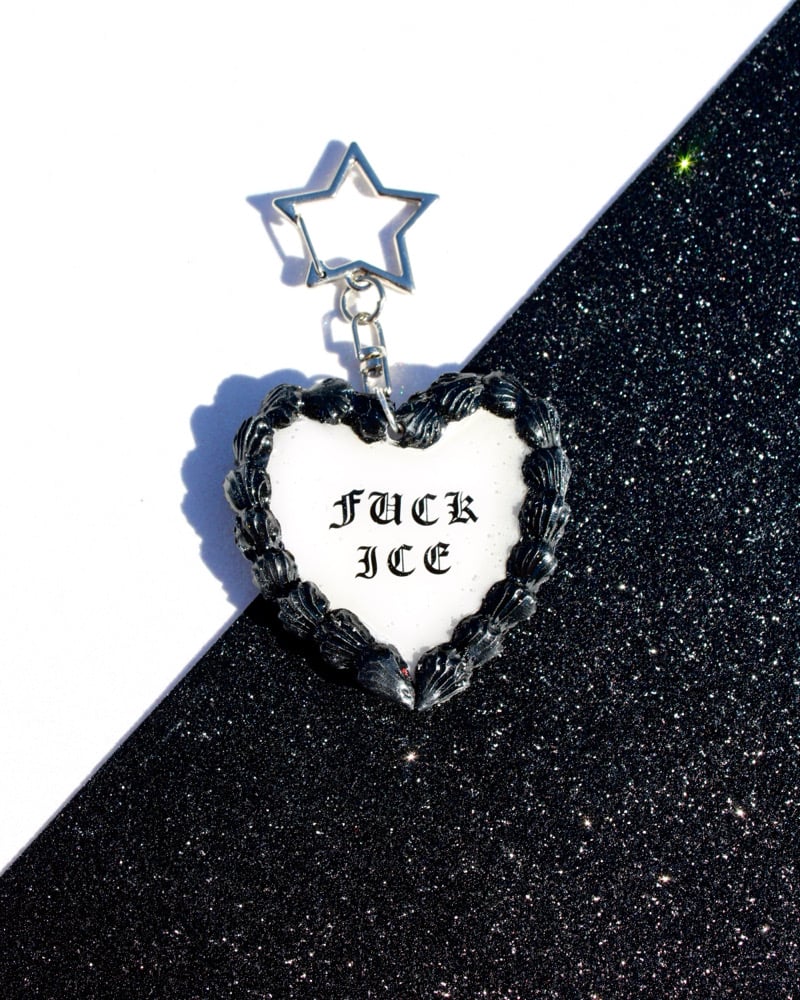 Image of FCK ICE Keychain Mirror