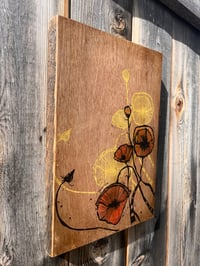 Image 3 of Orange Poppy(on wood)