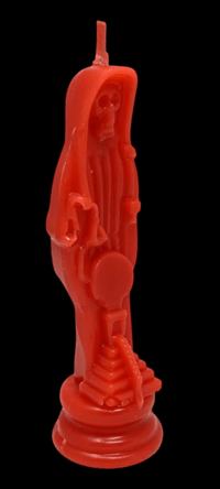 Red Santa Muerte ( Mictecacihuatl) Figure Candle 