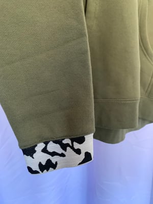 Image of Lactose Slouch Hoodie (Moss Green) with Logo Chest