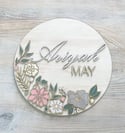 Floral Name Plaque