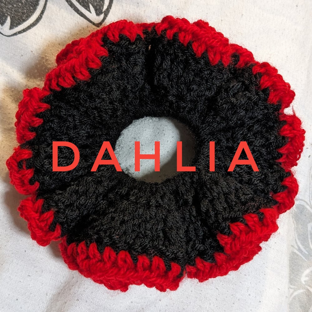 Image of Handmade Crochet Ruffle Scrunchie – Soft Acrylic Hair Accessory