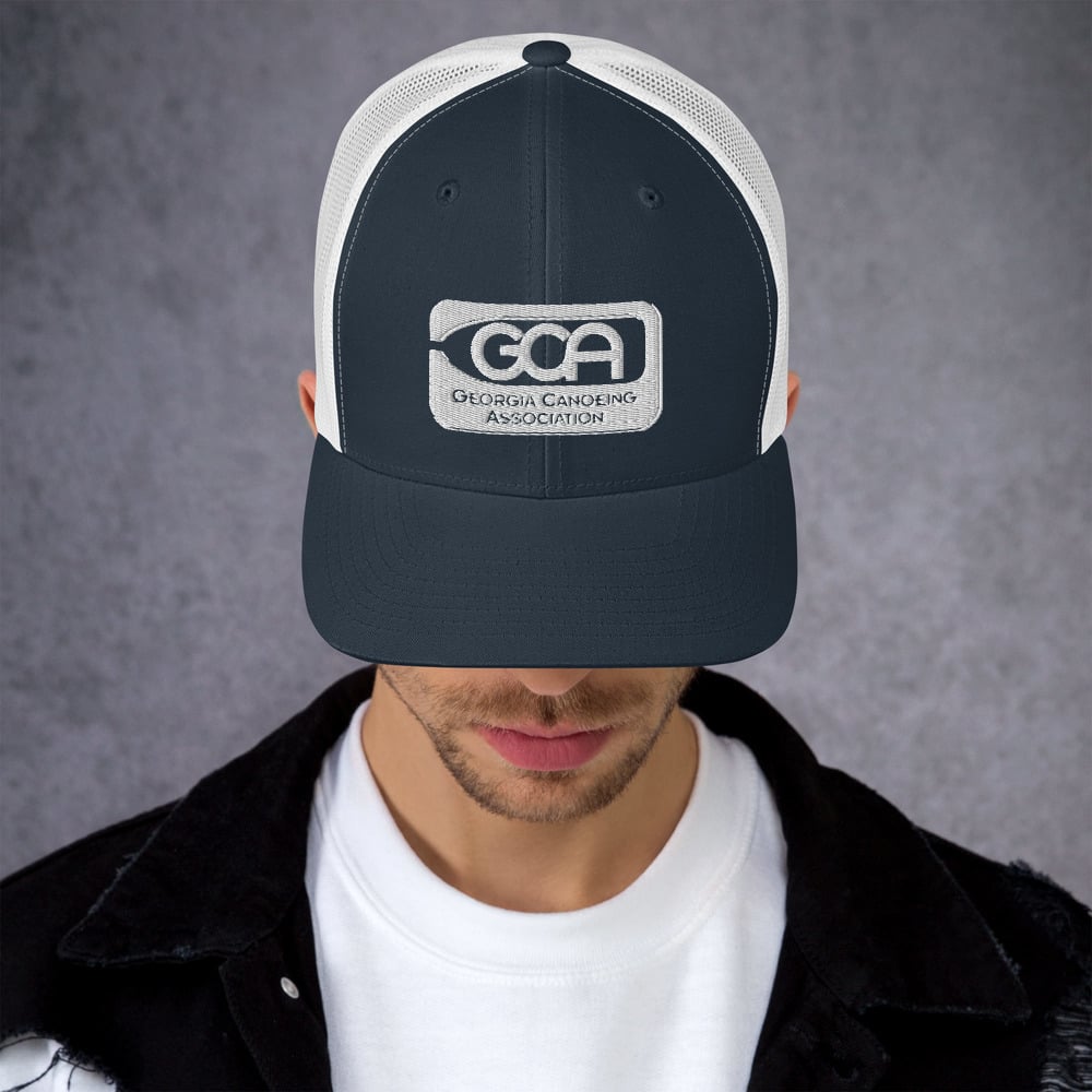 Image of Retro Trucker Cap, 2-Tone, white logo