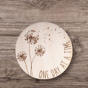Image of Personalized Wooden Sobriety Coin: AA / NA Anniversary Gift