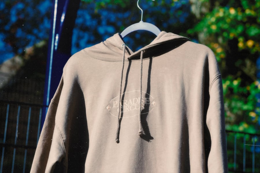Image of Mocha Brown Embroidered Hoodie