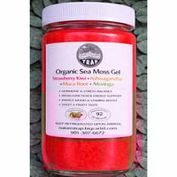 Organic Sea Moss Gel Strawberry Kiwi + Ashwagandha+ Maca Root + Moringa