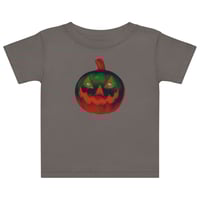 Image 1 of Baby jersey t-shirt - Jack O Lantern Retro Orange Glow