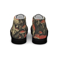 Image 4 of Dark Cottagecore Goth Inspired Vibrant Mushroom Women’s high top canvas shoes