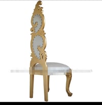 Image 3 of Gold High back throne chair for rent only 
