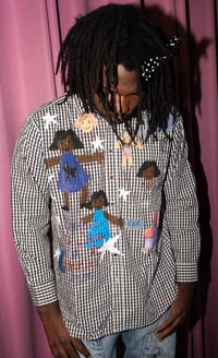 Image 1 of « LA CHEMISE DE PAPA » SHIRT CHECKED BLUE BROWN 🧸