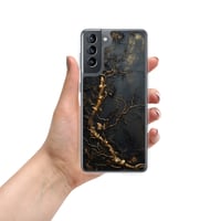 Image 17 of Gold and Black Tattered Texture Gnarled Roots Goth Inspired Clear Case for Samsung®