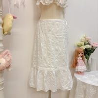 Image 2 of eyelet floral midi skirt