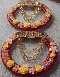 Image 4 of Golden Ember Bloom Hoops