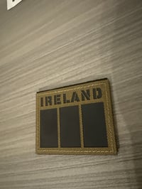 Lazer Cut IR Ireland Flag - Khaki