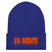 EVL INCRNTE Blue and Orange Cuffed Beanie