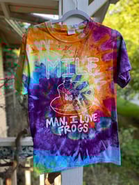 Image 1 of SMALL MILF Man I Love Frogs Tie Dye Shirt H23