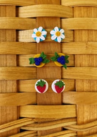 Image 3 of Fruit & Flower Earring Set