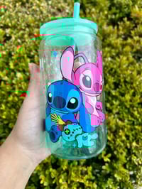 Image 2 of Ombre style jelly cup with matching lid and straw