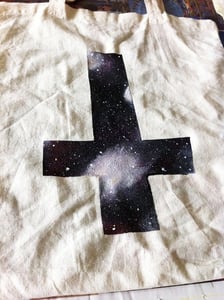 Image of GALAXY Tote Bag with inverted Cross