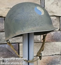 Image 1 of WWII 29th Infantry Division. M-1 Helmet. NCO. D-Day Normandy. 