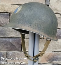 Image 3 of WWII 29th Infantry Division. M-1 Helmet. NCO. D-Day Normandy. 