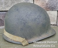 Image 2 of WWII 29th Infantry Division. M-1 Helmet. NCO. D-Day Normandy. 