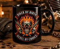 Image 1 of Biker By Birth 15oz Mug