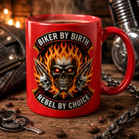 Image 3 of Biker By Birth 15oz Mug