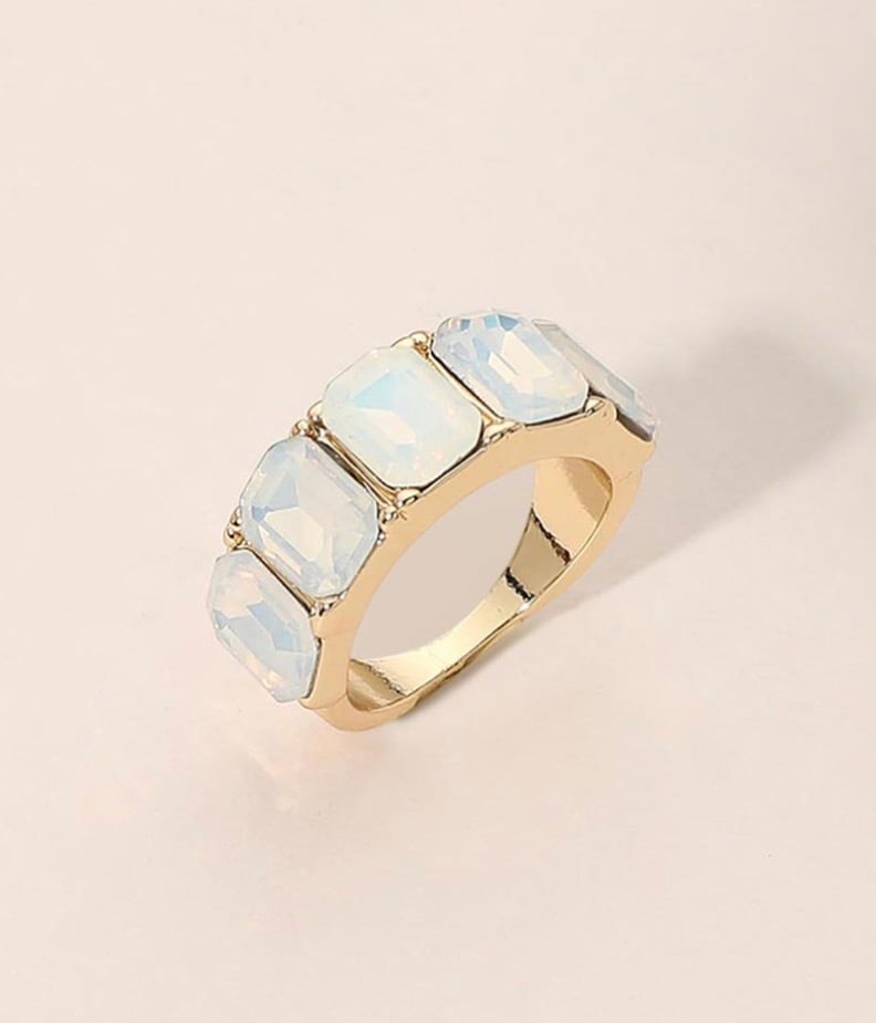 Image of EMERALD STONE RING BAND 
