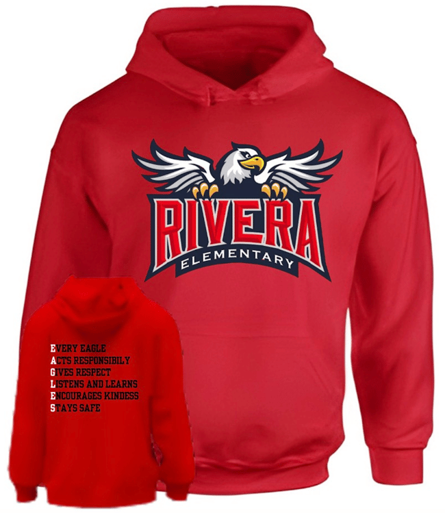 Youth Rivera Pullover Hoodie- RED ONLY