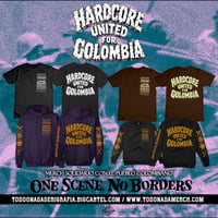 Image 3 of HARDCORE UNITED FOR COLOMBIA / manga larga negra / longsleeve black ( pre orden ) 