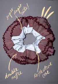 Image 2 of Reflective Twinkle Double Ruffle Scrunchie 