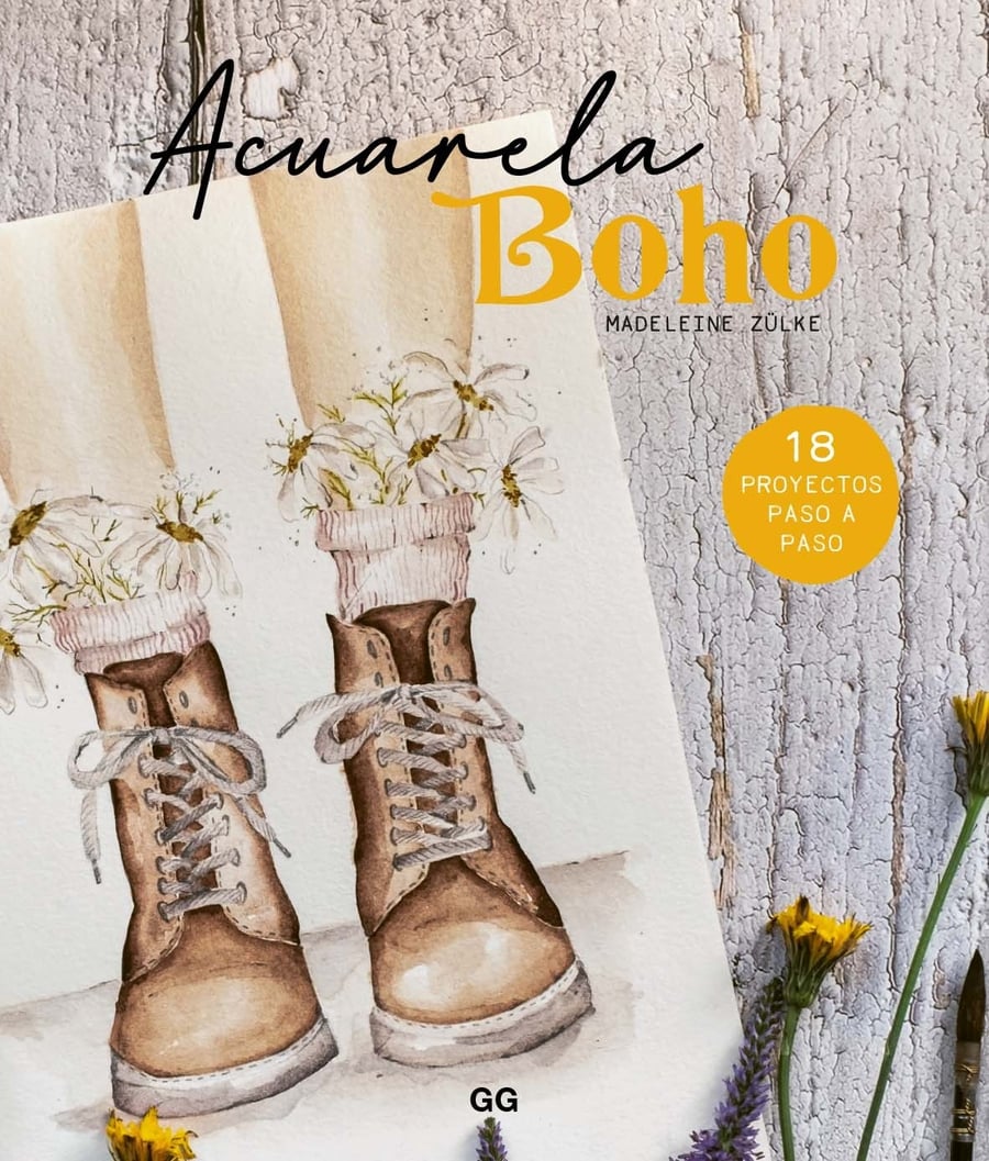 Image of Acuarela boho 18 proyectos paso a paso
