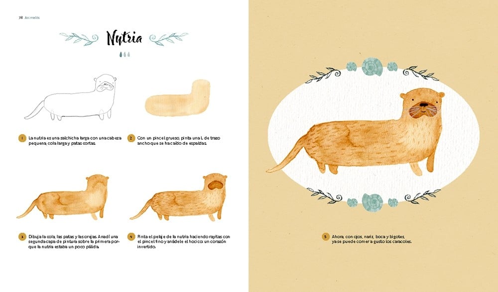 Image of Animales de acuarela Cómo dibujarlos paso a paso