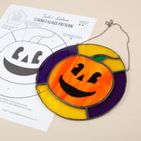 Image 1 of Pumpkin Suncatcher Stained Glass Class - All Inclusive - 2 x 3hr sessions
