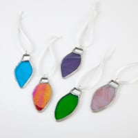 Image 1 of Christmas Lightbulb Ornaments Stained Glass Class - Intro Workshop - 3hr Class 