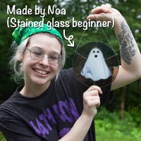Image 3 of Ghost Suncatcher Stained Glass Class - All Inclusive - 2 x 3hr sessions