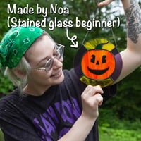 Image 3 of Pumpkin Suncatcher Stained Glass Class - All Inclusive - 2 x 3hr sessions