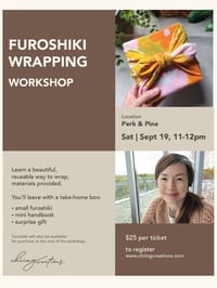 Image 2 of SEPTEMBER 19 Furoshiki Wrapping Workshop
