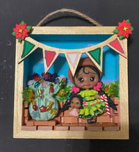 Image 2 of Feliz Navidad shadow box painting