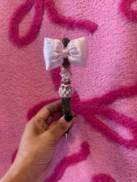 Image 2 of Pink Puffy Bow Rhinestone Pen