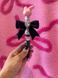 Image 2 of My Melody Black Bow Rhinestone Pen