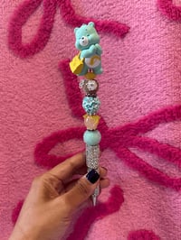 Teal Carebear Rhinestone Pen