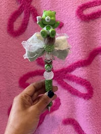 Image 1 of Green Carebear Rhinestone Pen