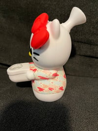 Image 4 of 5.75'' High Cat Silicone Bubbler - Pink/Red