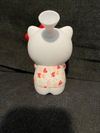 Image 6 of 5.75'' High Cat Silicone Bubbler - Pink/Red