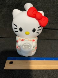 Image 9 of 5.75'' High Cat Silicone Bubbler - Pink/Red